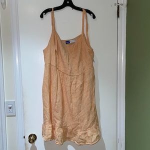 Old Navy Orange Gingham Cami Dress, Size 2X